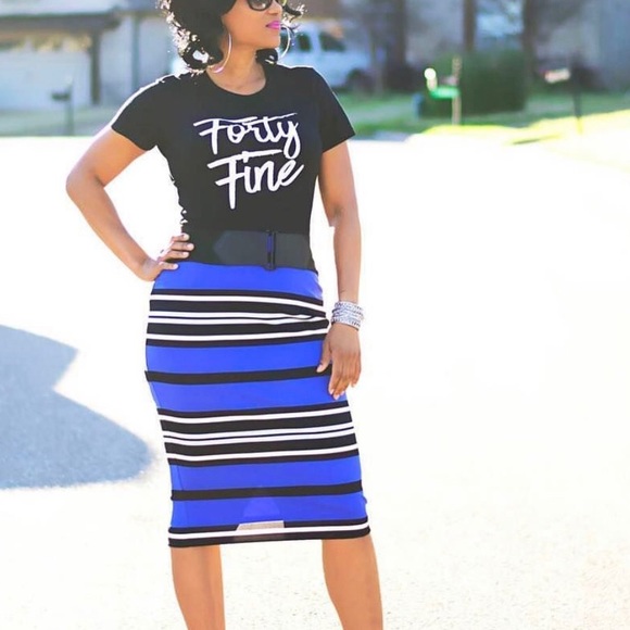 Forty Fine Women's Birthday Fitted Tee Shirt - Picture 2 of 2